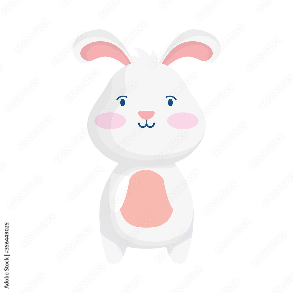 cute rabbit happy easter character cute rabbit happy easter character