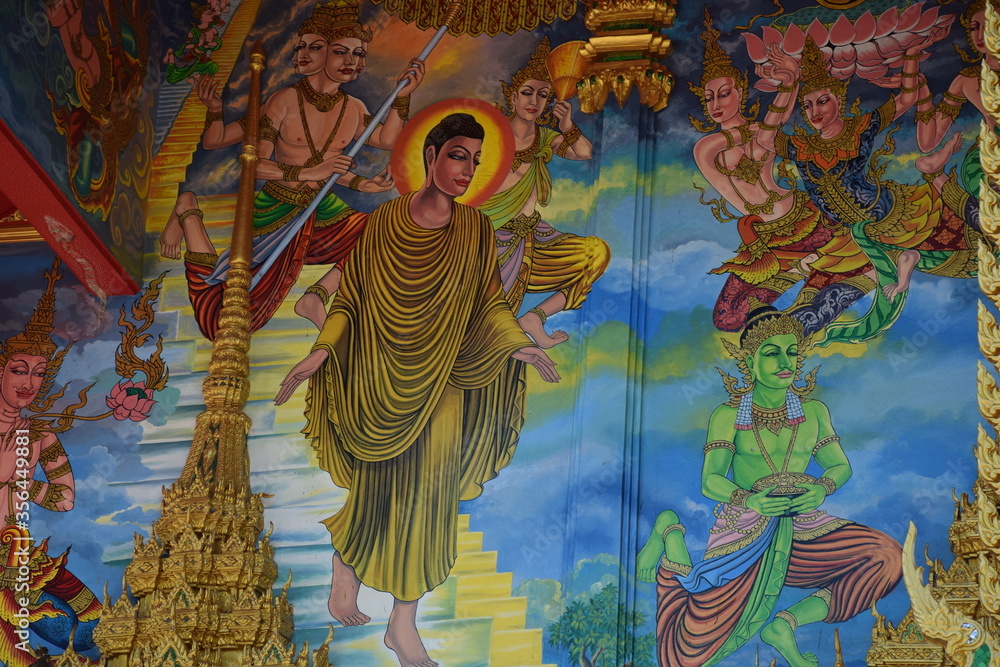 Fototapeta premium Buddhists, Buddhists and followers who practice good practices like