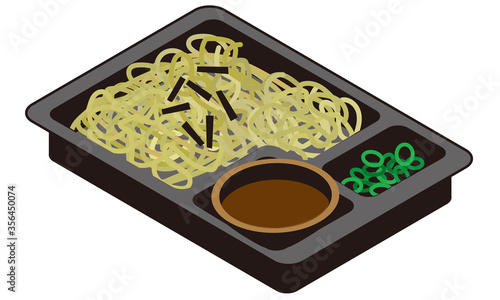冷たいざる蕎麦のお弁当