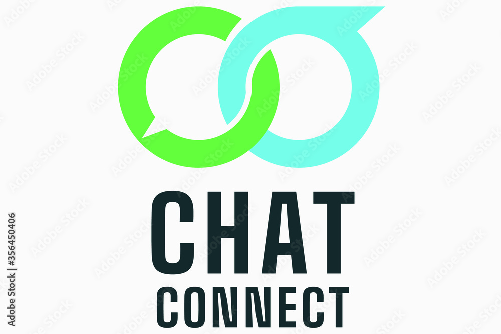 Fototapeta premium logo Concept for a Chat app or tech company. Icon for Chat.