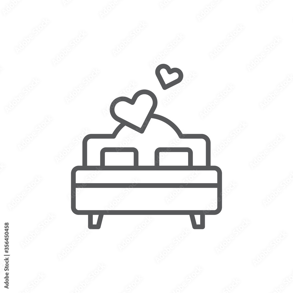 Couple making love bed vector icon symbol isolated on white background Couple making love bed vector icon symbol isolated on white background