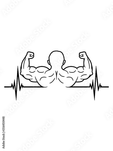 Puls Bodybuilder Herzschlag Frequenz Sport Mann Kerl 