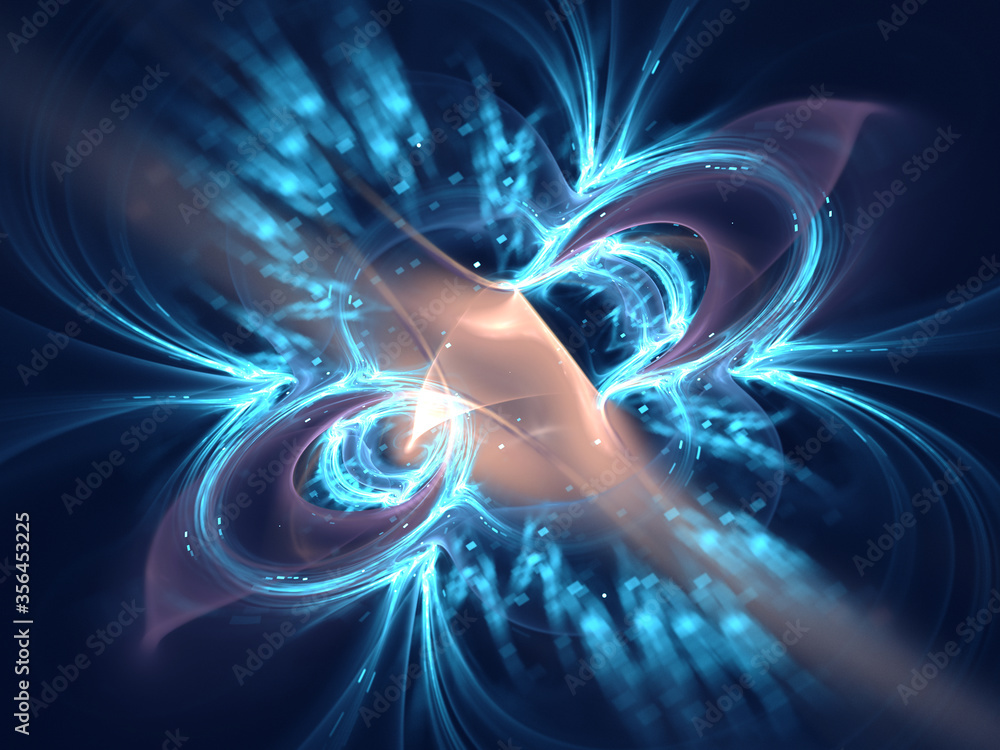 Beautiful magic cosmos for art projects, business, template, banners. 3D illustration 