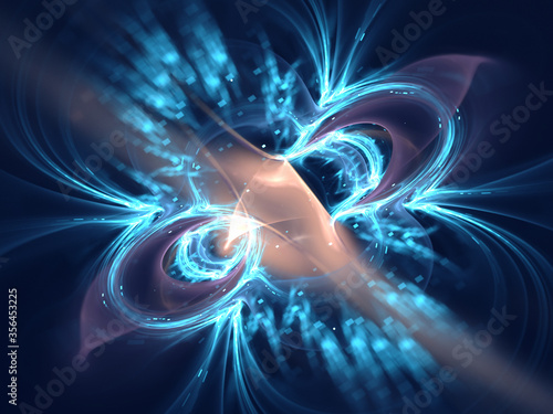 Beautiful magic cosmos for art projects, business, template, banners. 3D illustration 