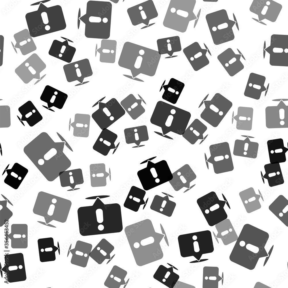 Black Information icon isolated seamless pattern on white background. Vector Illustration. Black Information icon isolated seamless pattern on white background. Vector Illustration.