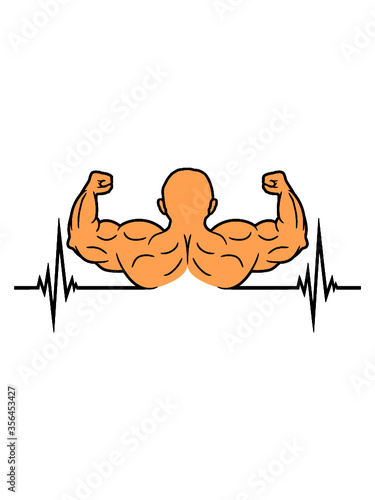 Herzschlag Puls Bodybuilder Frequenz Sport Mann Kerl 