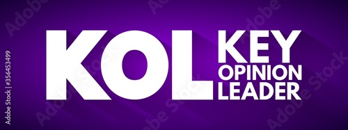 KOL - Key Opinion Leader acronym, business concept background