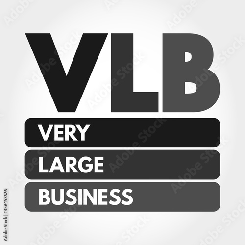 VLB - Very Large Business acronym, business concept background