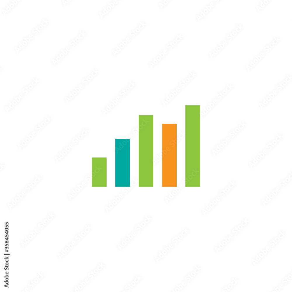 colorful graph. sales growth diagram. Isolated on white. Flat icon. colorful graph. sales growth diagram. Isolated on white. Flat icon.