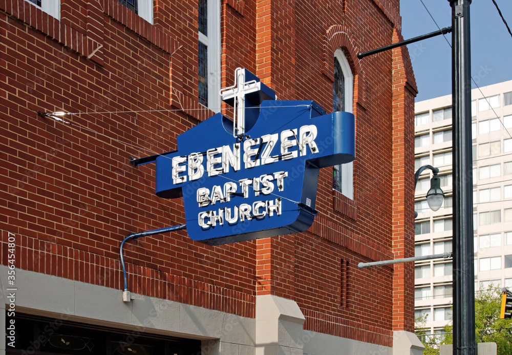 Atlanta GA, USA - July 3, 2010: The Ebenezer Baptist Church In Downtown ...