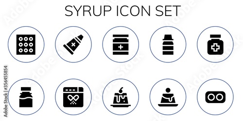 syrup icon set