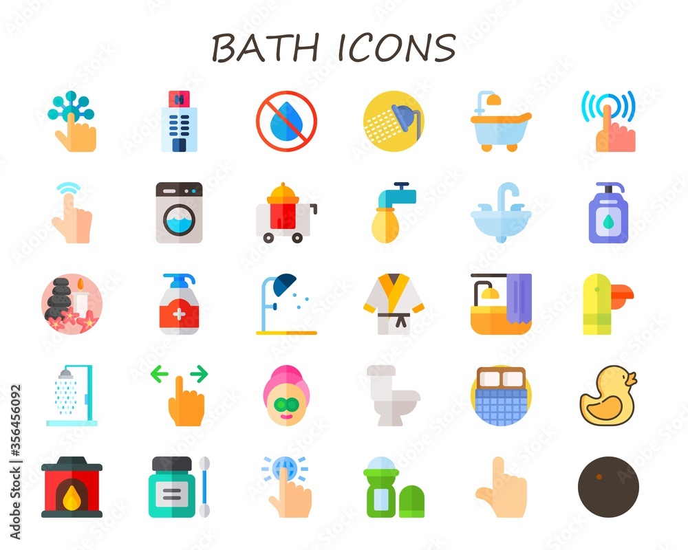 bath icon set bath icon set