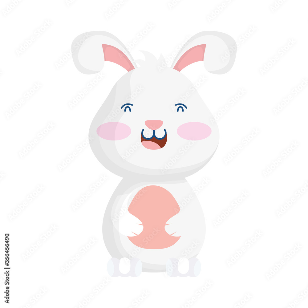 cute rabbit happy easter character cute rabbit happy easter character