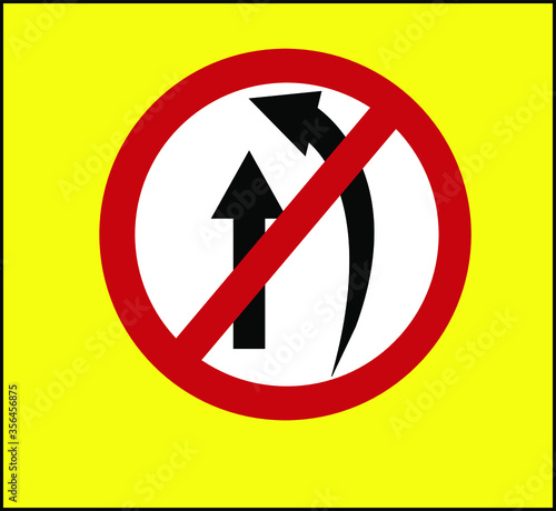 Illustration of traffic sign to represent 'OVERTAKING PROHIBITED'.
