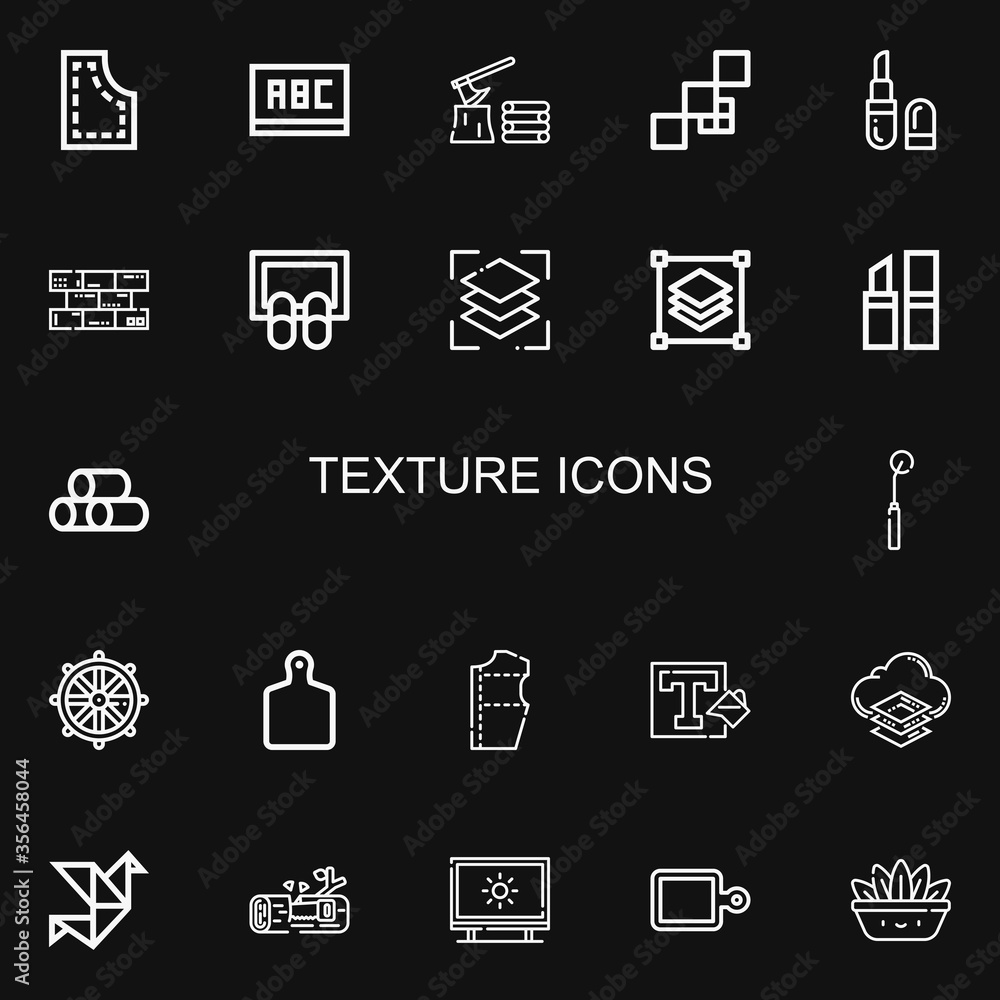 Editable 22 texture icons for web and mobile Editable 22 texture icons for web and mobile