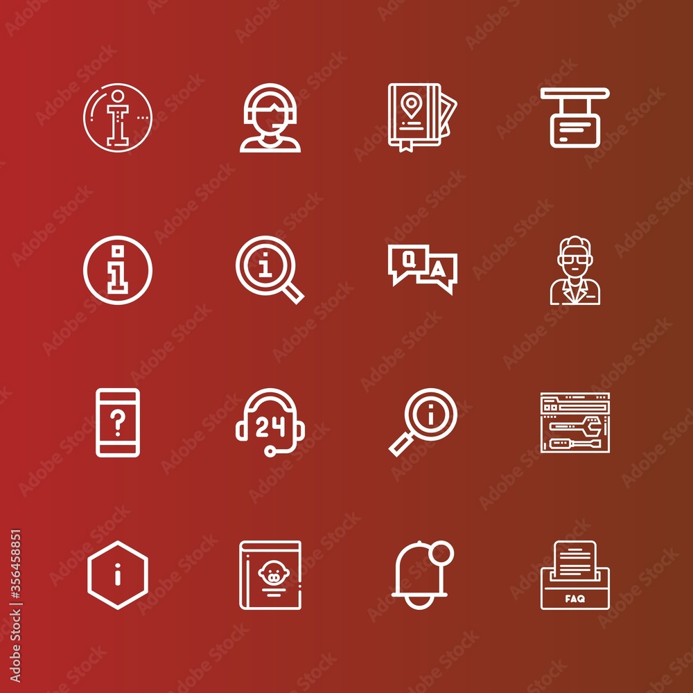 Editable 16 faq icons for web and mobile Editable 16 faq icons for web and mobile