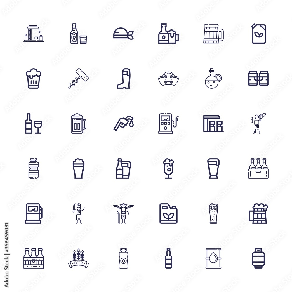Editable 36 barrel icons for web and mobile Editable 36 barrel icons for web and mobile