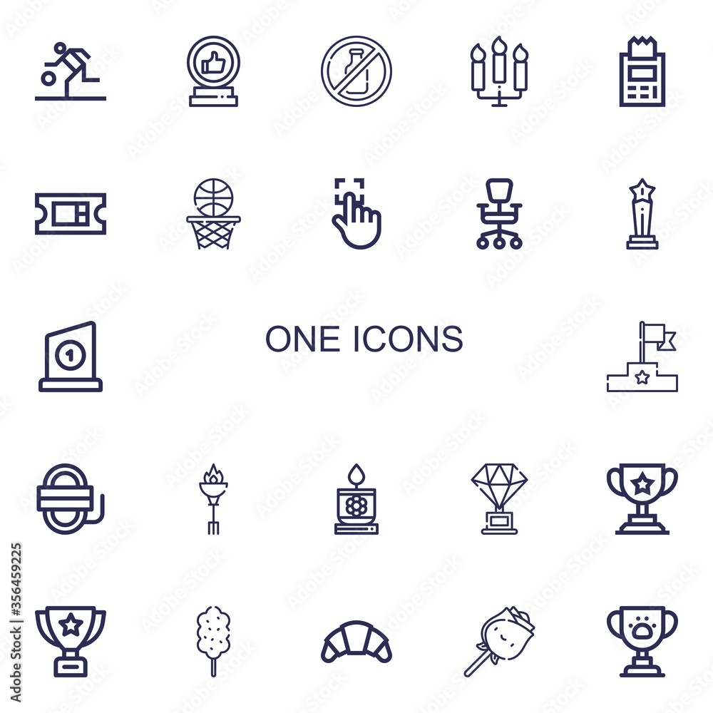 Naklejka Editable 22 one icons for web and mobile