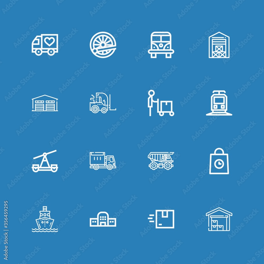 Editable 16 freight icons for web and mobile Editable 16 freight icons for web and mobile