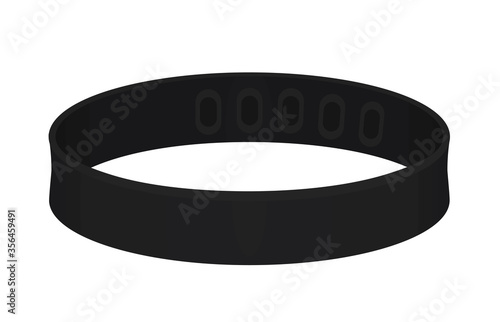 Vászonkép Black bracelet blank. vector illustration