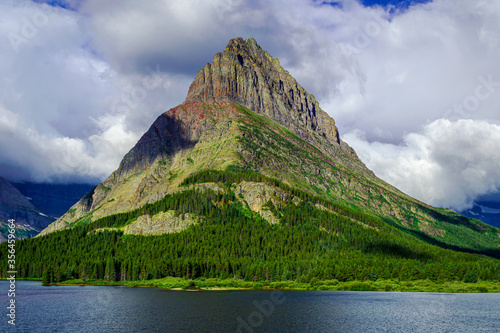 0000317 Close view of a cloudy Grinnell Point at Glacier National Park Montana 5044