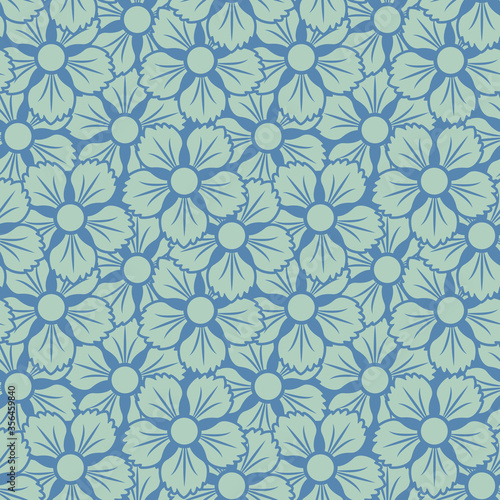 Japanese style retro vintage seamless pattern background flower