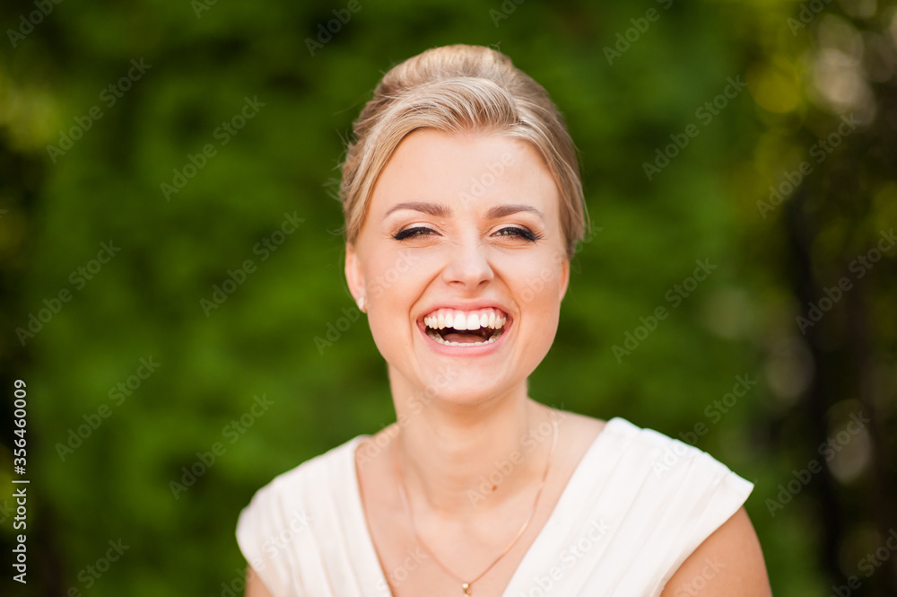 Beautiful blonde perfect teeth smile Beautiful blonde perfect teeth smile