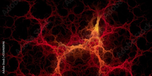 Abstract fiery lightning in different directions. Abstract background for design. Good for print or as a pattern for the design of posters, cards, invitations or websites.3D rendering