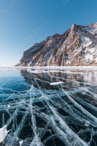 Winter Russian Baikal tourism.