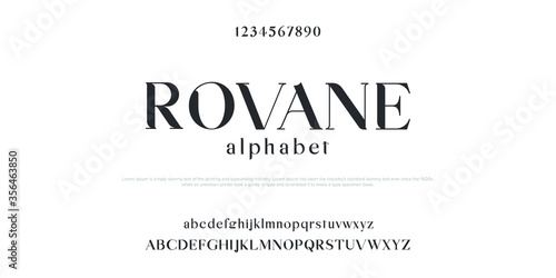 Elegant awesome alphabet letters. Classic Lettering Minimal Fashion Designs. Typography fonts regular uppercase and lowercase. vector illustration