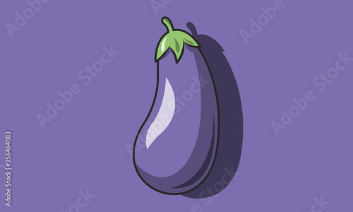 fancy purple eggplant vector illustration