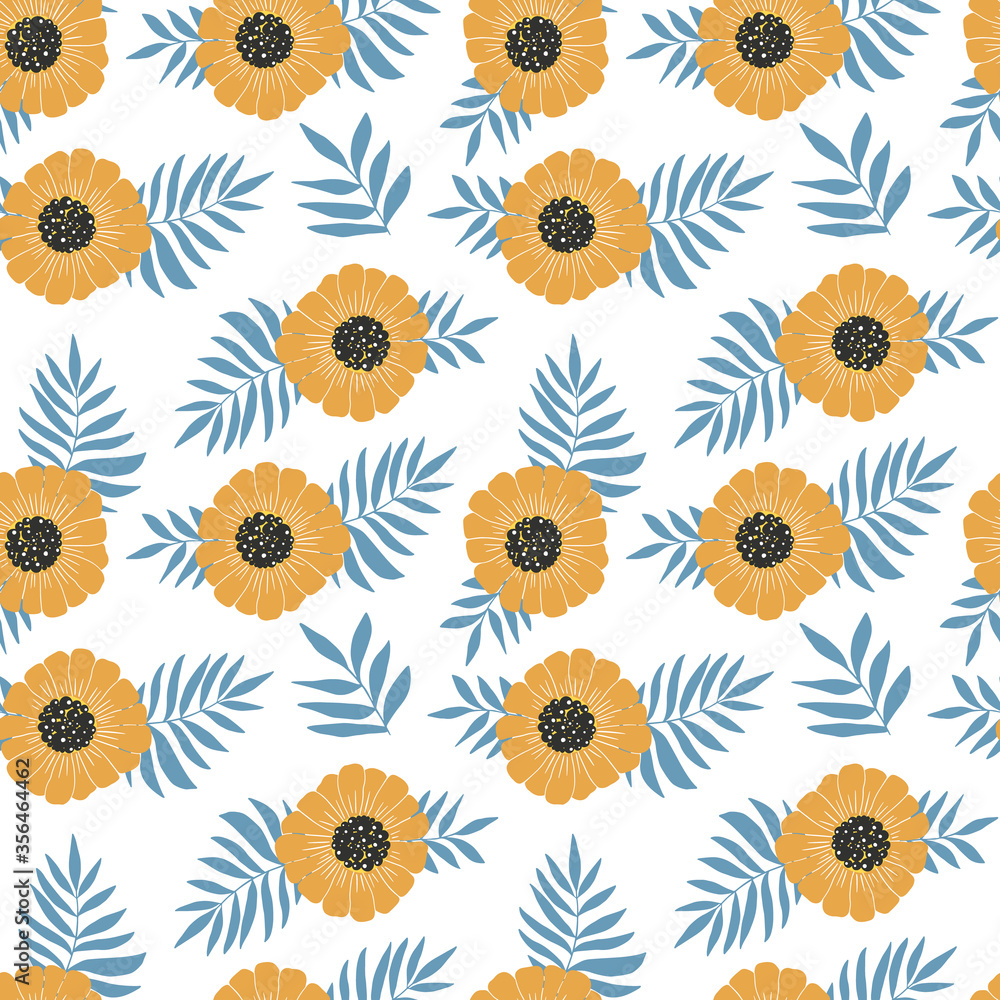 Seamless floral patterns, spring summer backdrop. Hand drawn surface pattern Seamless floral patterns, spring summer backdrop. Hand drawn surface pattern