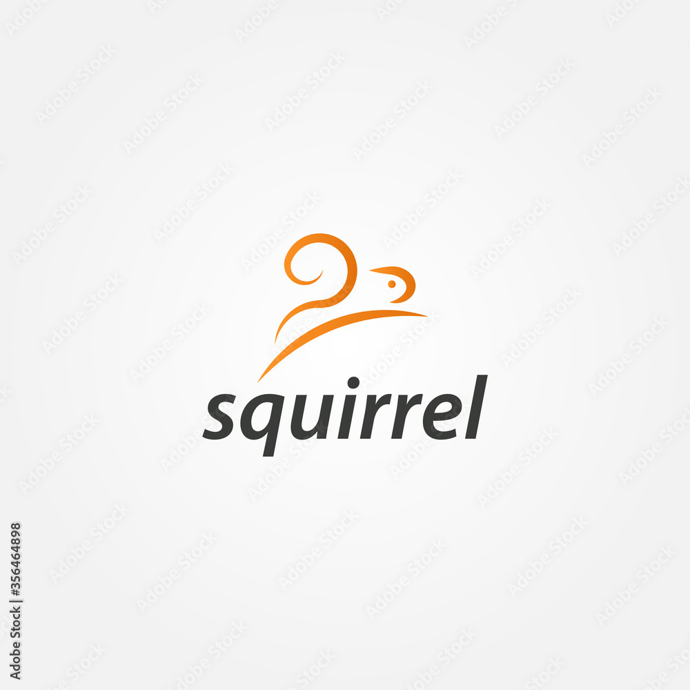 Squrrel Simple Logo Design illustration Squrrel Simple Logo Design illustration