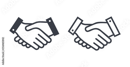 Handshake icon vector design