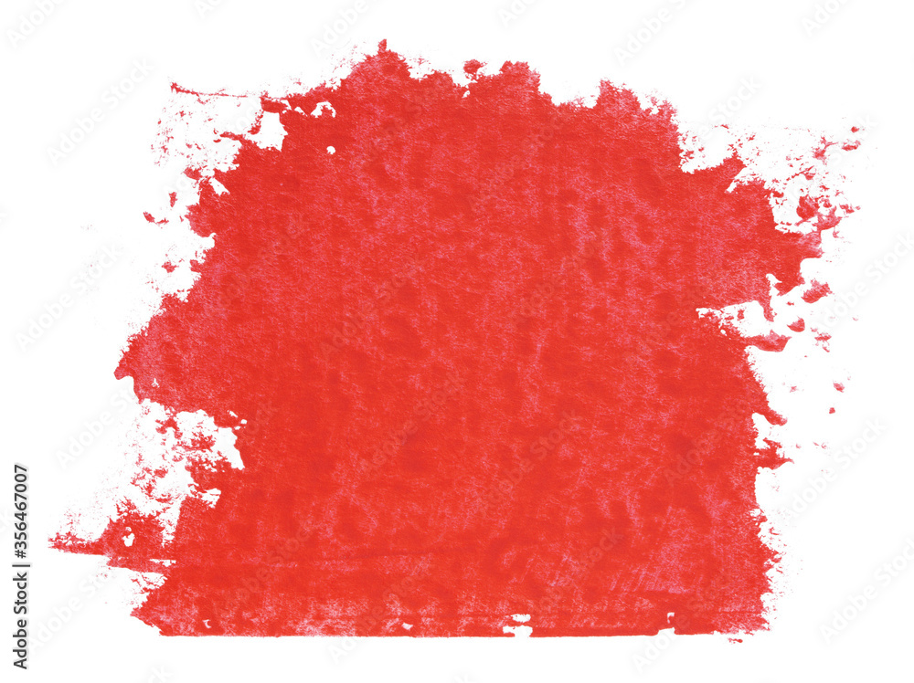 Abstract acrylic red brush stroke texture element. Isolated on white. Abstract acrylic red brush stroke texture element. Isolated on white.