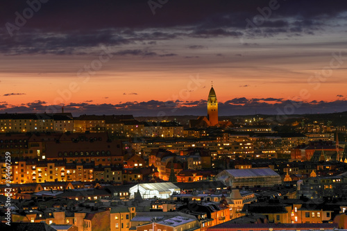 Gothenburg in the Evening - The night is falling over Göteborg - Sweden photo