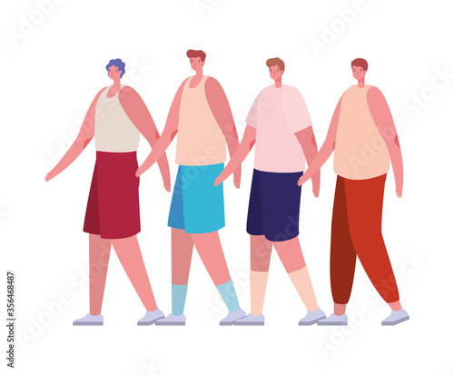 Men avatars with sportswear design  Man boy male person and people theme Vector illustration