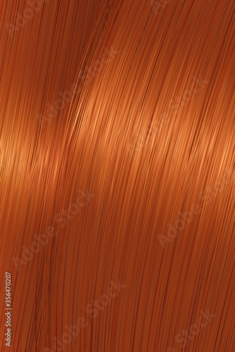 Realistic golden red straight hair texture background