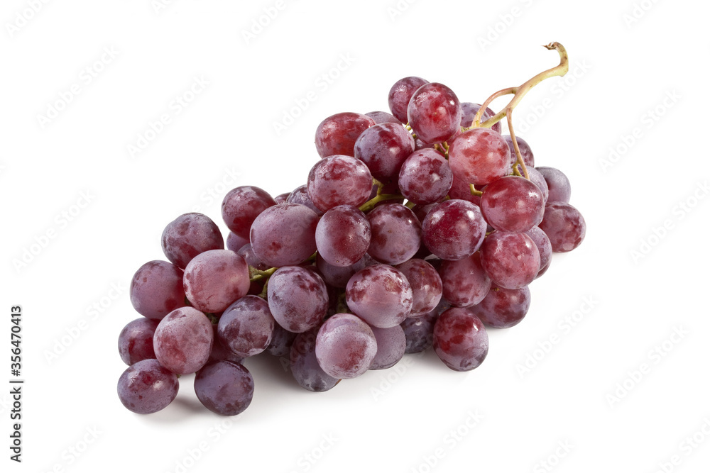 Obraz premium Red grapes isolated on white background