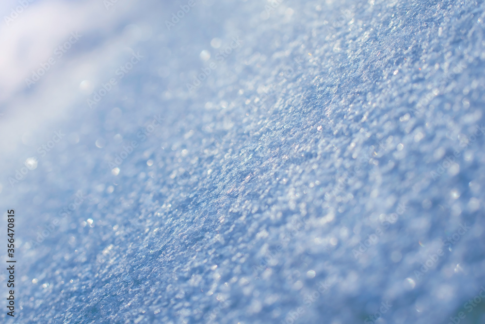 Obraz premium Macro background of fresh snowflake texture