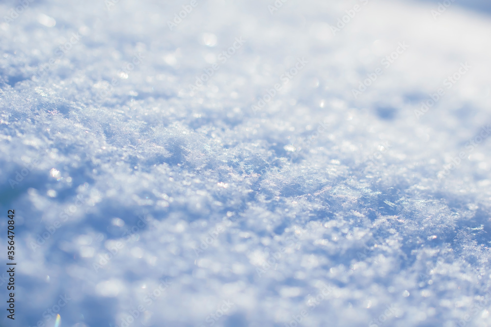 Macro background of fresh snowflake texture Macro background of fresh snowflake texture