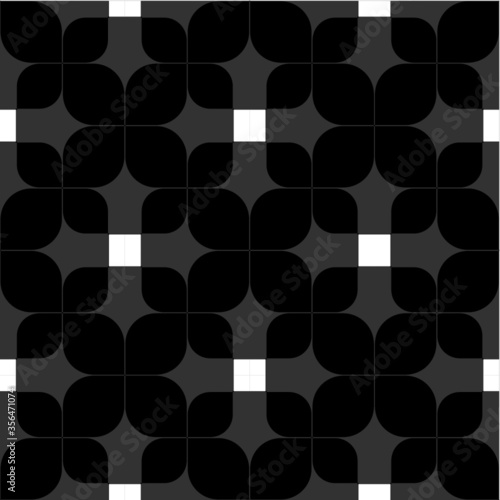 seamless geometric pattern, Floor Tile Pattern, black and white scheme