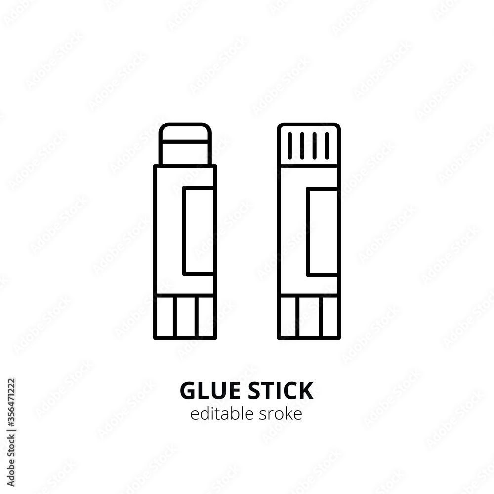Glue stick icon. Glue silhouette icon isolated on background. Flat vector for web and mobile applications. It can be used as - pictogram, logo, icon, infographic. Vector Illustration.