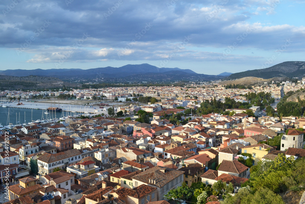 Panoramic view of Nafplio from Acronauplia.