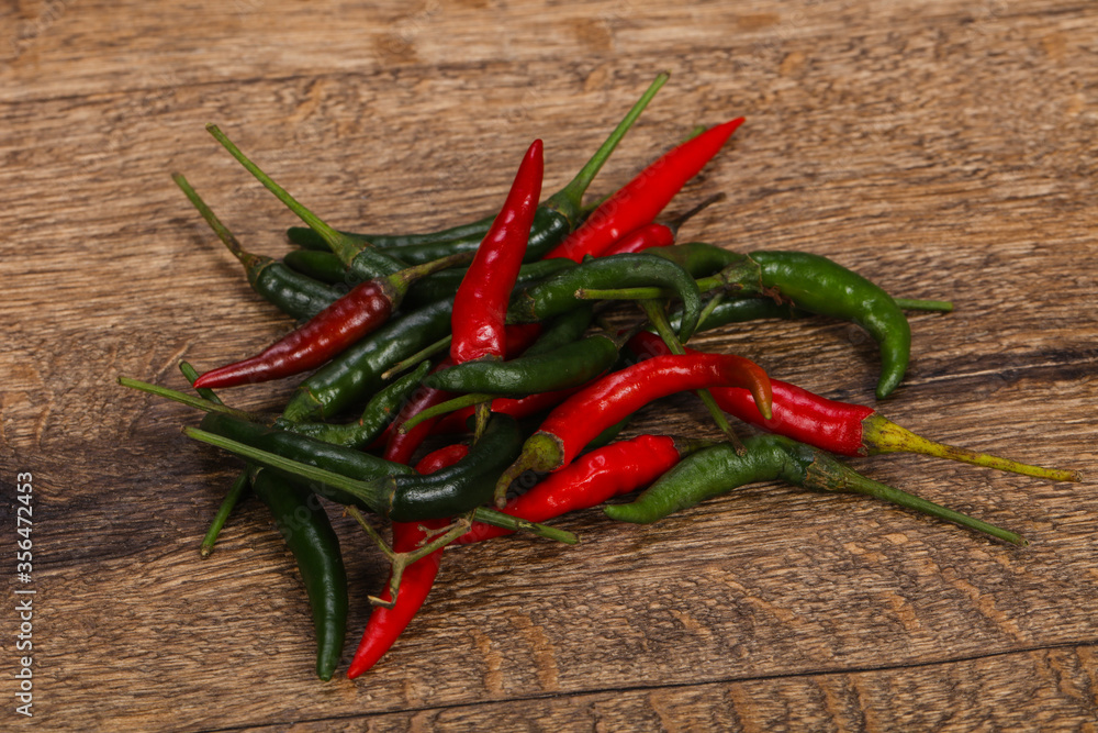 Hot and spicy Chili pepper heap