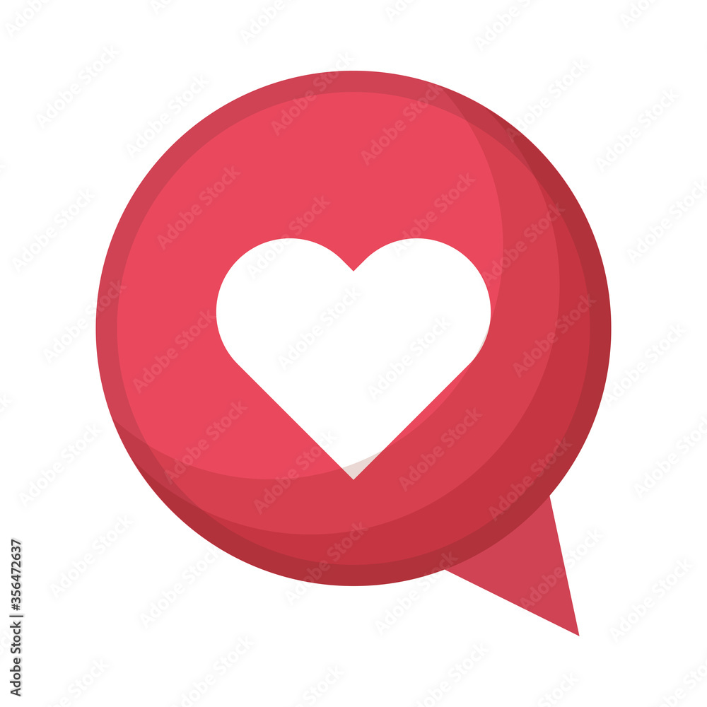 speech bubble with heart social media icon speech bubble with heart social media icon