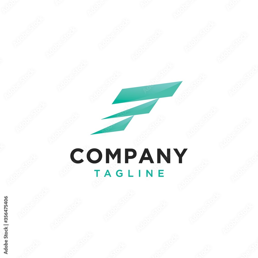 The initials F logo is simple and modern