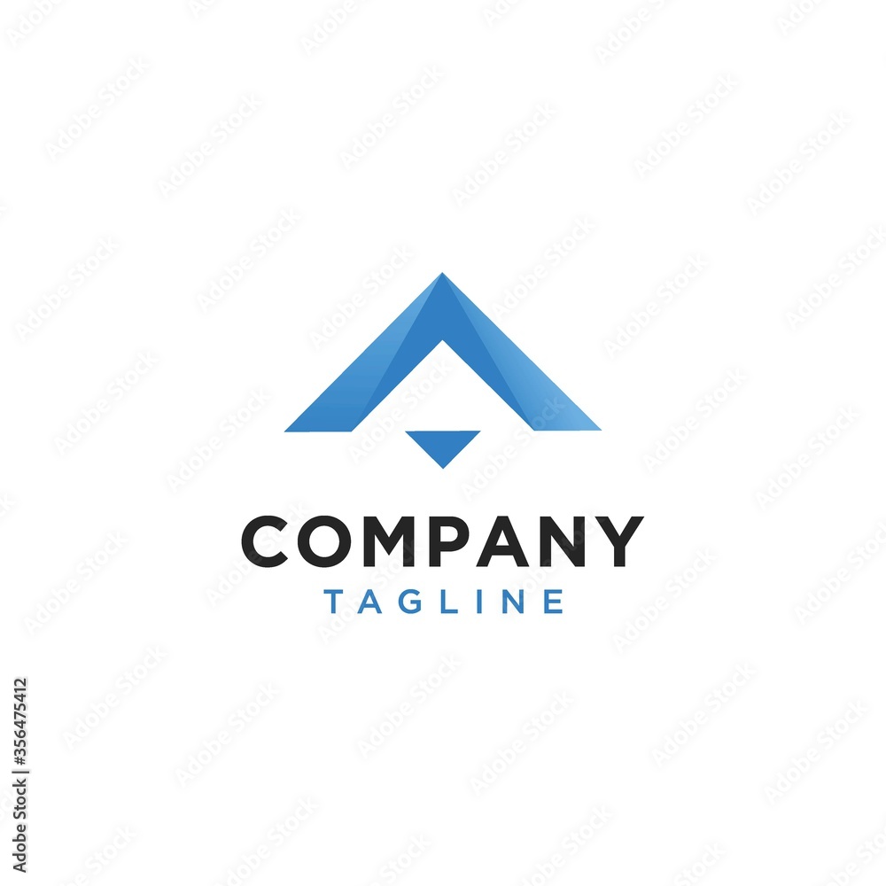 The initials A logo is simple and modern The initials A logo is simple and modern