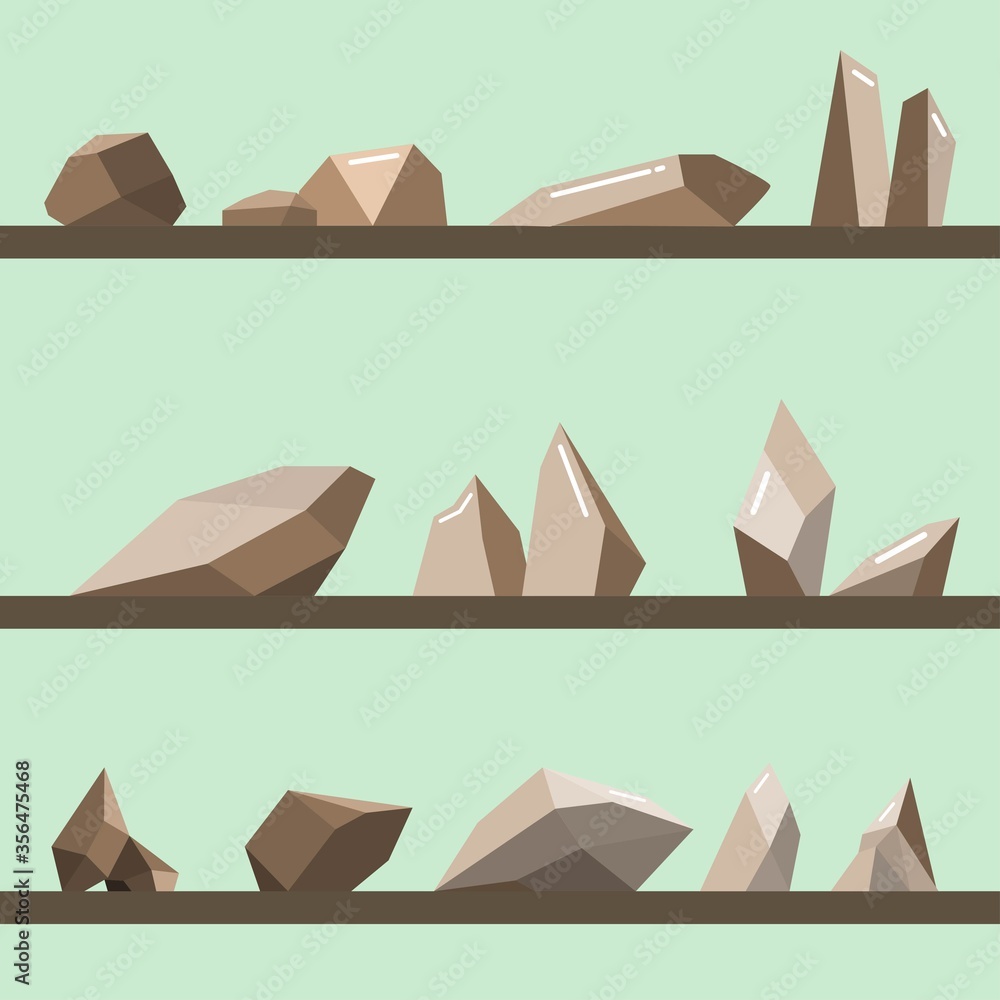 Set of stones.Stones rocks in modern style.brown mountains and cliffs vector. Vector illustration Set of stones.Stones rocks in modern style.brown mountains and cliffs vector. Vector illustration