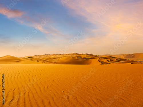 Sand dunes in the Empty Quarter (Rub' al Khali) Saudi Arabia